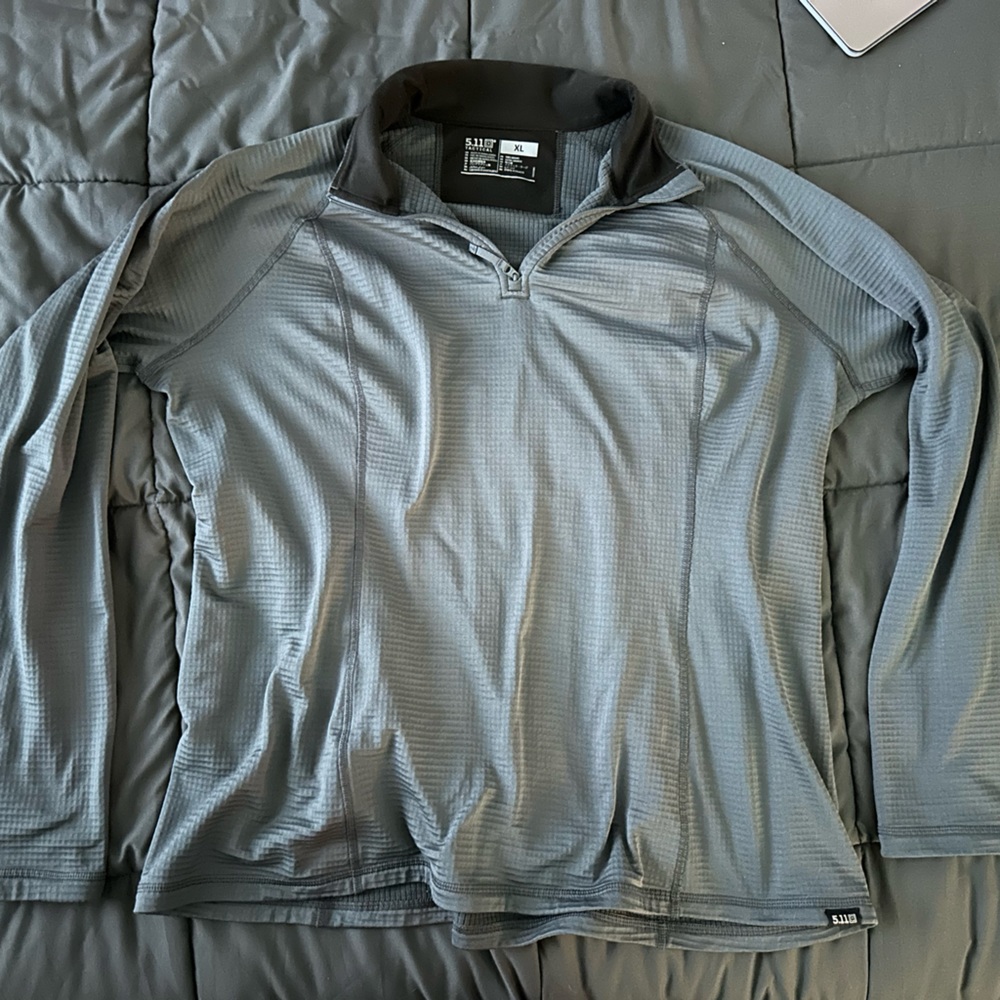 5.11 Tactical Women’s Stratos 1/4 Zip, Gray, Thermal Top, Size XL